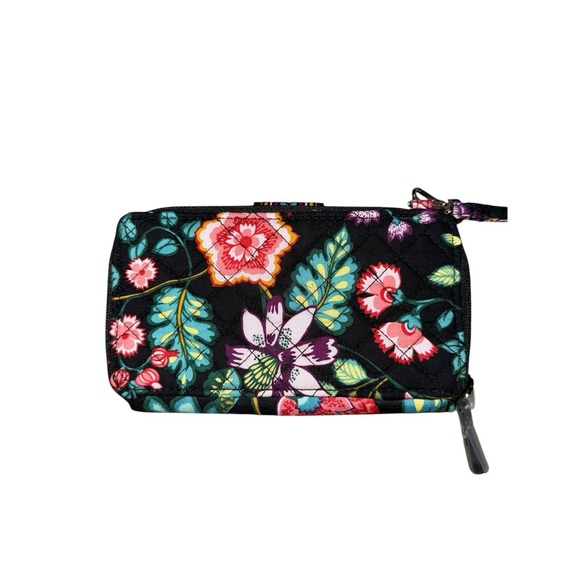 New Vera Bradley Iconic RFID Combo Wristlet Wallet Vines Floral Zip Women's - Picture 3 of 6